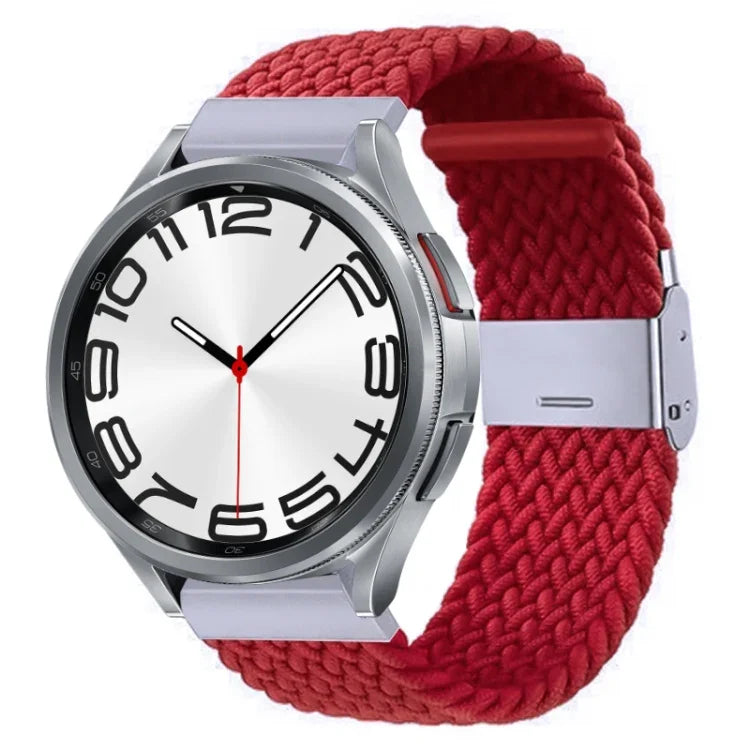 尼龍編織金屬扣錶帶，適用於 Samsung Galaxy Watch 6 / 6 Classic