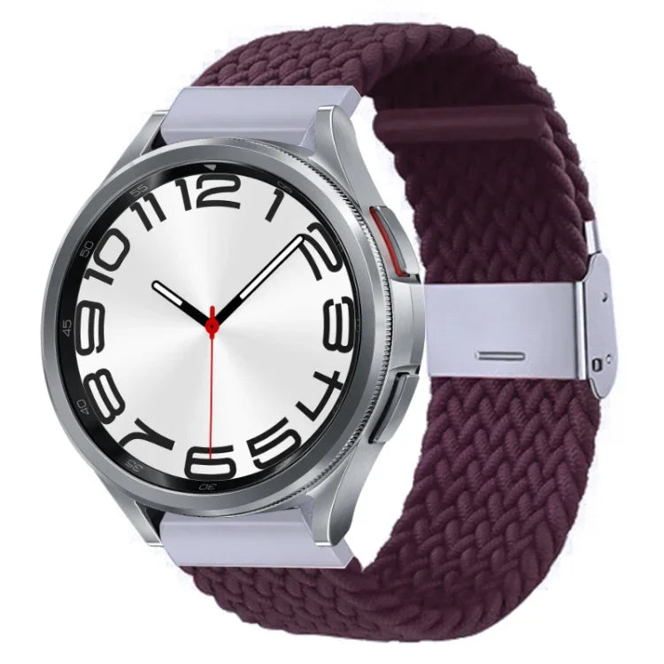 尼龍編織金屬扣錶帶，適用於 Samsung Galaxy Watch 6 / 6 Classic