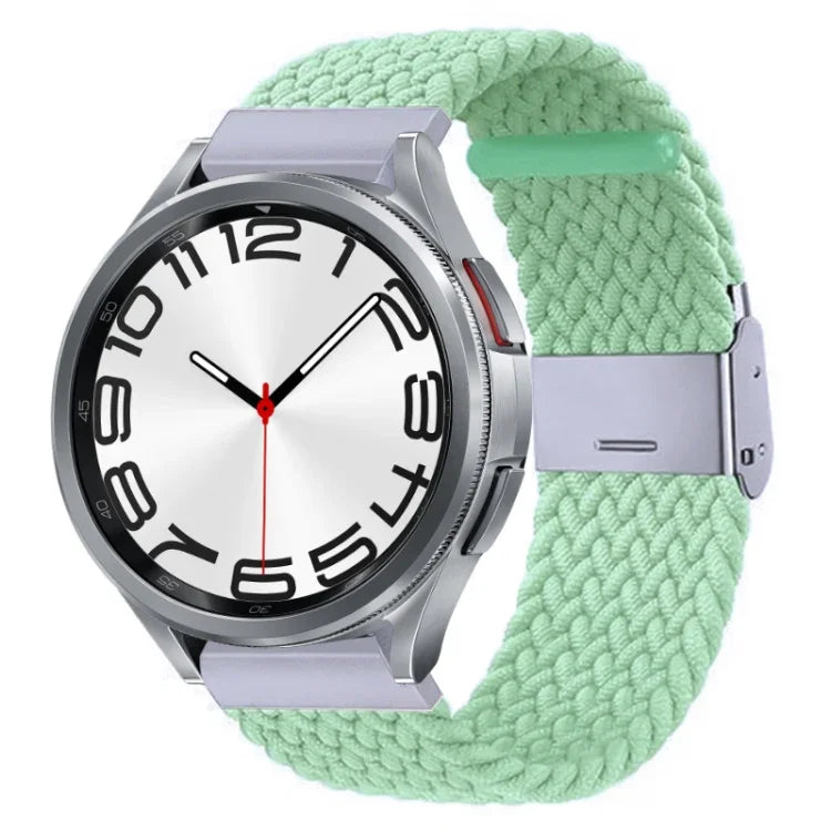 尼龍編織金屬扣錶帶，適用於 Samsung Galaxy Watch 6 / 6 Classic