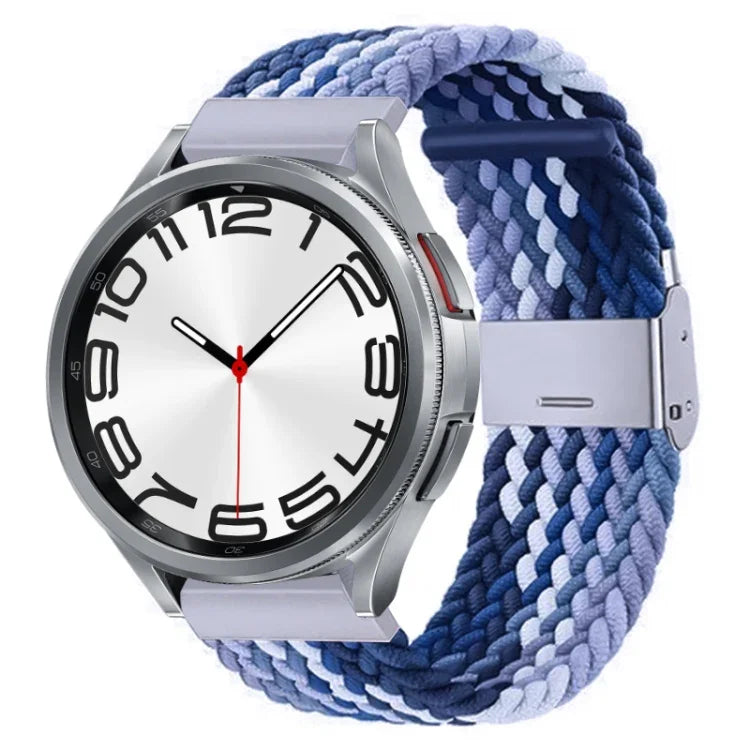 尼龍編織金屬扣錶帶，適用於 Samsung Galaxy Watch 6 / 6 Classic