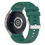 皮革矽膠錶帶，適用於 Samsung Galaxy Watch 6 / 6 Classic