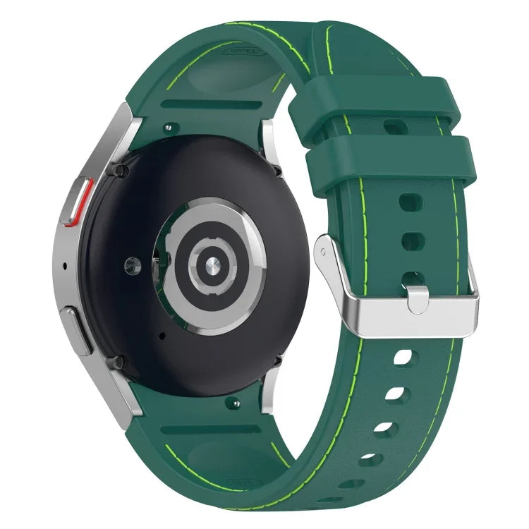 皮革矽膠錶帶，適用於 Samsung Galaxy Watch 6 / 6 Classic