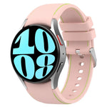 皮革矽膠錶帶，適用於 Samsung Galaxy Watch 6 / 6 Classic