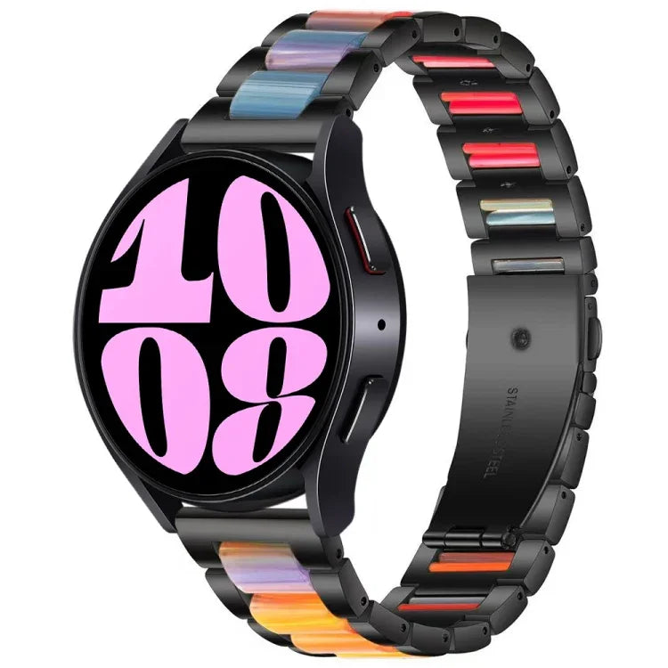 三珠樹脂金屬錶帶，適用於 Samsung Galaxy Watch 6 / 6 Classic
