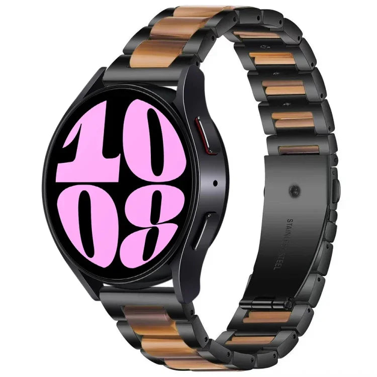 三珠樹脂金屬錶帶，適用於 Samsung Galaxy Watch 6 / 6 Classic