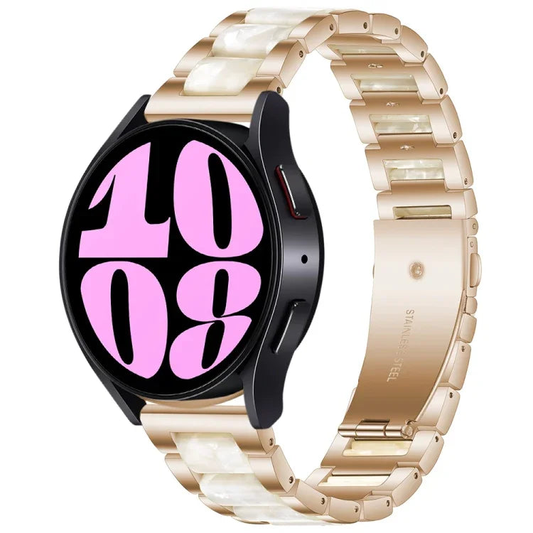 三珠樹脂金屬錶帶，適用於 Samsung Galaxy Watch 6 / 6 Classic