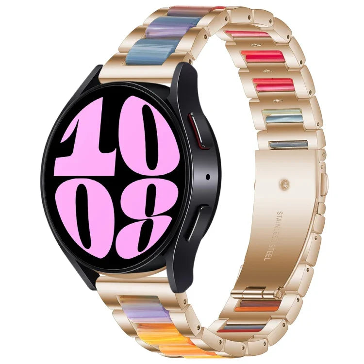 三珠樹脂金屬錶帶，適用於 Samsung Galaxy Watch 6 / 6 Classic