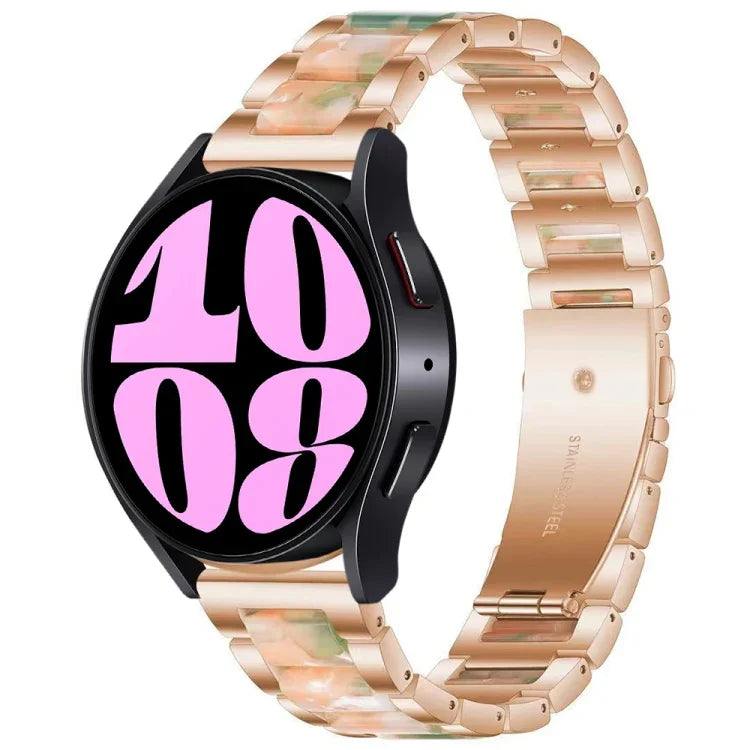三珠樹脂金屬錶帶，適用於 Samsung Galaxy Watch 6 / 6 Classic