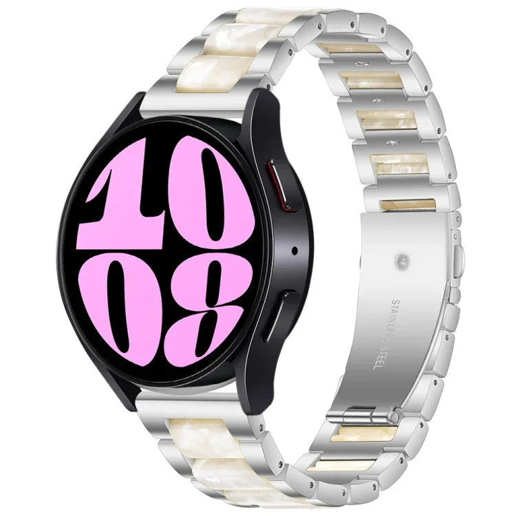 三珠樹脂金屬錶帶，適用於 Samsung Galaxy Watch 6 / 6 Classic