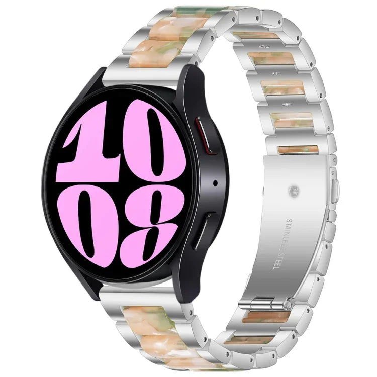 三珠樹脂金屬錶帶，適用於 Samsung Galaxy Watch 6 / 6 Classic