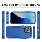通勤防震 TPU + PC 手機殼，適用於 iPhone 16 Pro Max、iPhone 16 Pro、iPhone 16 Plus、iPhone 16、iPhone 15 Pro Max