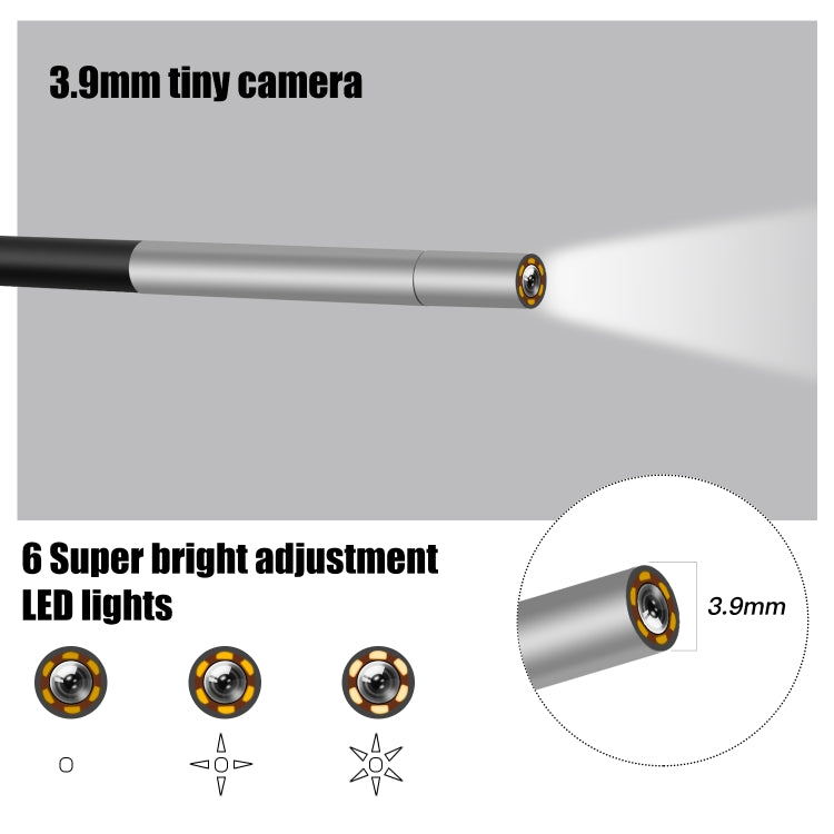 P40 3.9mm 紅色高清防水便攜式一體化手持垂直屏工業內窺鏡，2m，5m，10m