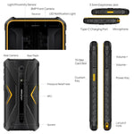 Ulefone Armor X12 Pro，IP68/IP69K 堅固型手機，5.45 吋 Android 15 MediaTek Helio G36 八核心，網絡：4G，NFC，4GB+64GB