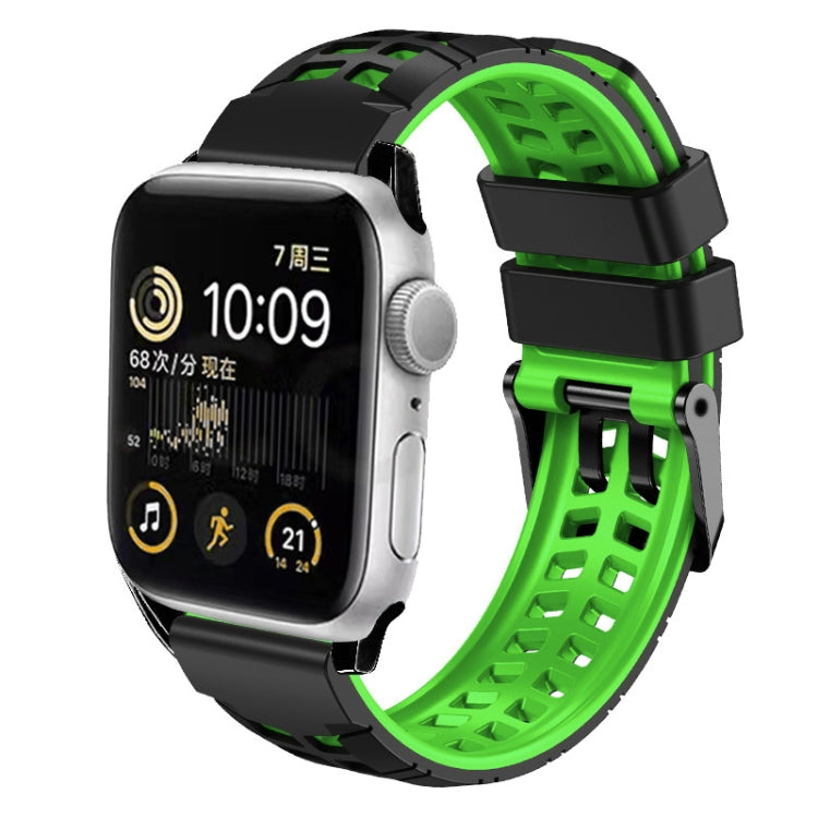 斜紋雙排扣矽膠錶帶，適用於 Apple Watch Series 2 38mm