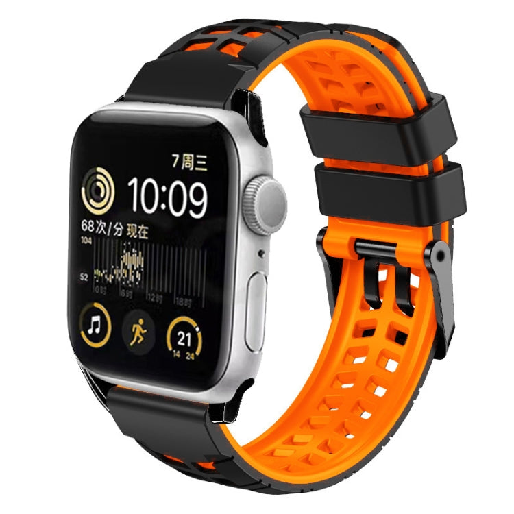 斜紋雙排扣矽膠錶帶，適用於 Apple Watch Series 2 38mm