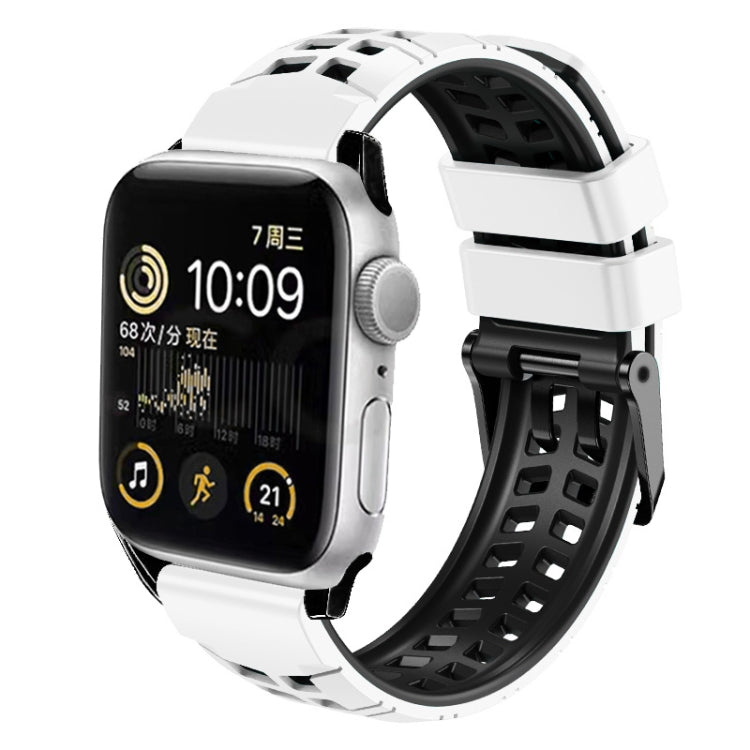 斜紋雙排扣矽膠錶帶，適用於Apple Watch Series 2 38mm