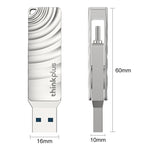 Lenovo Thinkplus MU232 USB 3.2 + USB-C / Type-C雙頭隨身碟，64GB，128GB，256GB