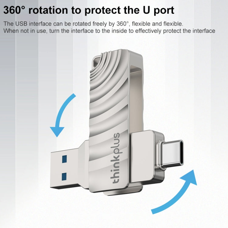 Lenovo Thinkplus MU232 USB 3.2 + USB-C / Type-C雙頭隨身碟，64GB，128GB，256GB