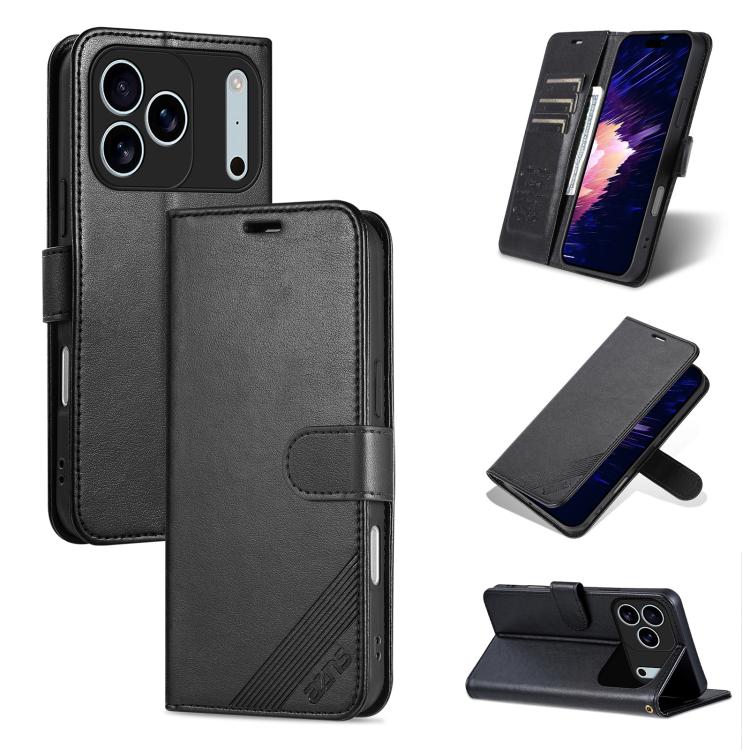 AZNS 羊皮紋理翻蓋皮革手機殼，適用於 iPhone 17e / 16e、iPhone 17 Pro Max、iPhone 17 Pro、iPhone 17、iPhone Air、iPhone 16 Pro Max、iPhone 16 Pro、iPhone 15 Pro Max、iPhone 15 Pro、iPhone 15 Plus