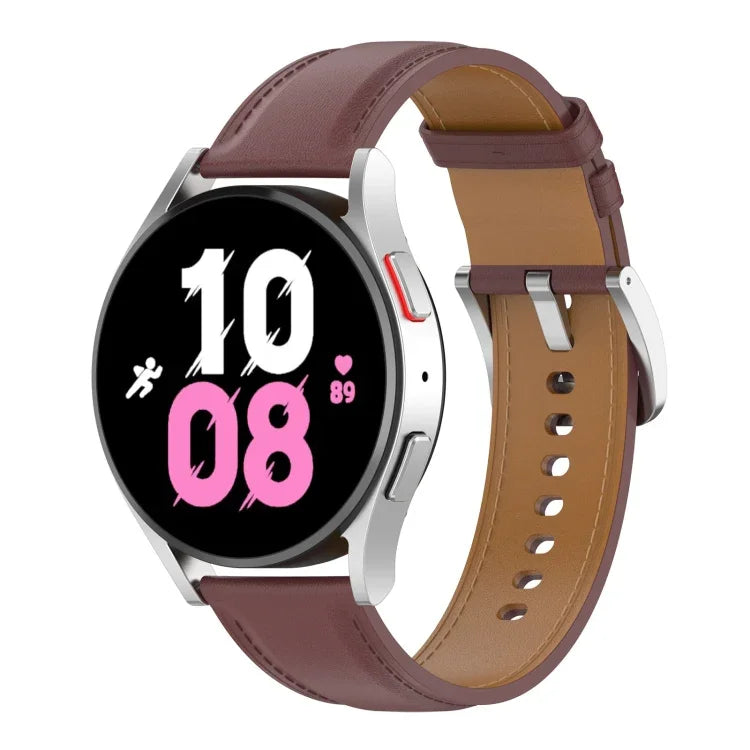 皮革替換錶帶，適用於 Samsung Galaxy Watch 6 / 6 Classic