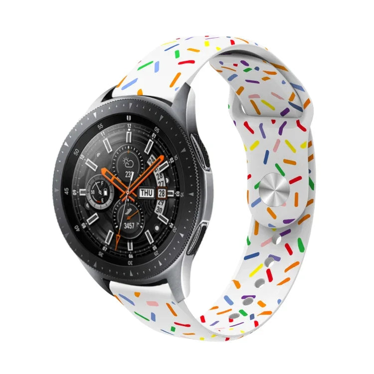 運動彩虹點矽膠錶帶，適用於 Samsung Galaxy Watch 6 / 6 Classic