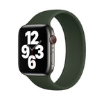 適用於 Apple Watch Series 5 & 4 40mm／3 & 2 & 1 38mm 純色彈性矽膠替換腕帶錶帶，尺寸：S 130mm，S 130mm，M 143mm，L 156mm