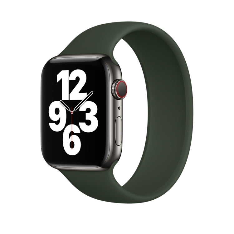 適用於 Apple Watch Series 5 & 4 40mm／3 & 2 & 1 38mm 純色彈性矽膠替換腕帶錶帶，尺寸：S 130mm，S 130mm，M 143mm，L 156mm