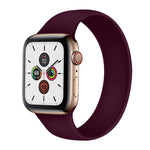 適用於 Apple Watch Series 5 & 4 40mm／3 & 2 & 1 38mm 純色彈性矽膠替換腕帶錶帶，尺寸：S 130mm，S 130mm，M 143mm，L 156mm