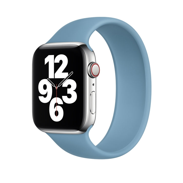 適用於 Apple Watch Series 5 & 4 40mm／3 & 2 & 1 38mm 純色彈性矽膠替換腕帶錶帶，尺寸：S 130mm，S 130mm，M 143mm，L 156mm