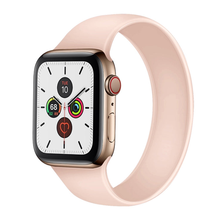 適用於 Apple Watch Series 5 & 4 40mm／3 & 2 & 1 38mm 純色彈性矽膠替換腕帶錶帶，尺寸：S 130mm，S 130mm，M 143mm，L 156mm