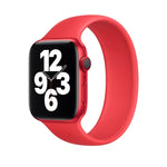 適用於 Apple Watch Series 8&7 41mm / SE 2&6&SE&5&4 40mm / 3&2&1 38mm 純色彈性矽膠錶帶，尺寸：M 143mm（湖水藍），尺寸：M 143mm