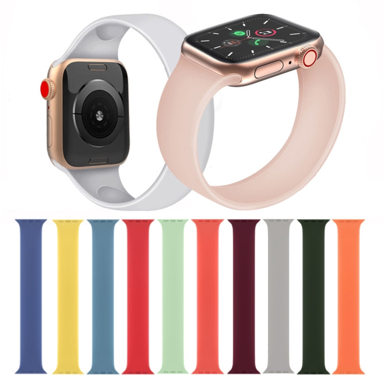 適用於 Apple Watch Series 5 & 4 40mm／3 & 2 & 1 38mm 純色彈性矽膠替換腕帶錶帶，尺寸：S 130mm，S 130mm，M 143mm，L 156mm
