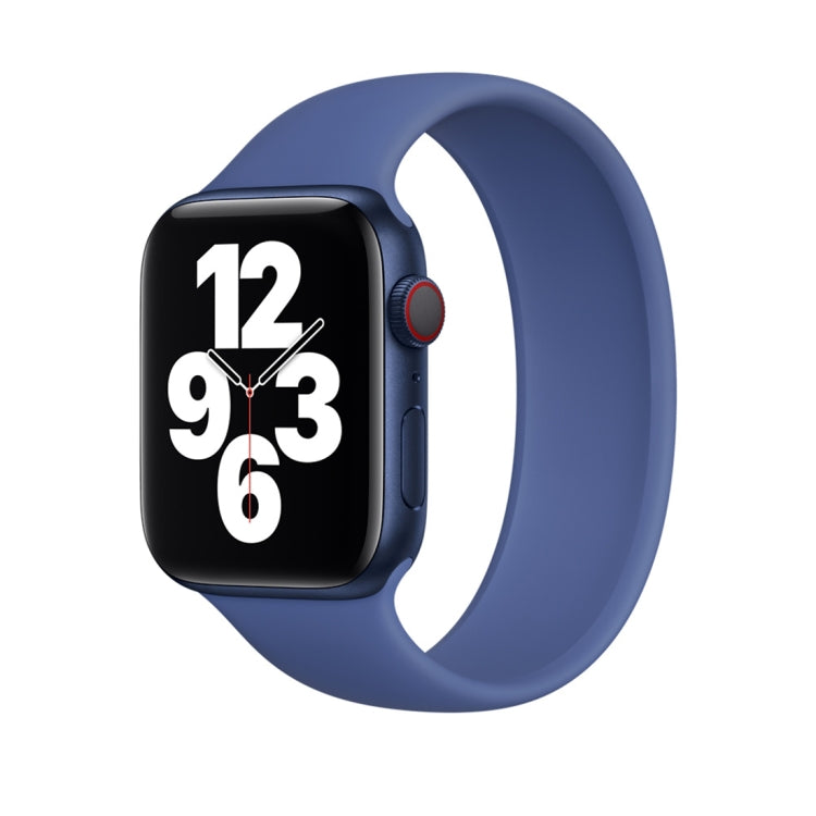 適用於 Apple Watch Series 8&7 41mm / SE 2&6&SE&5&4 40mm / 3&2&1 38mm 純色彈性矽膠錶帶，尺寸：L 156mm，尺寸：L 156mm