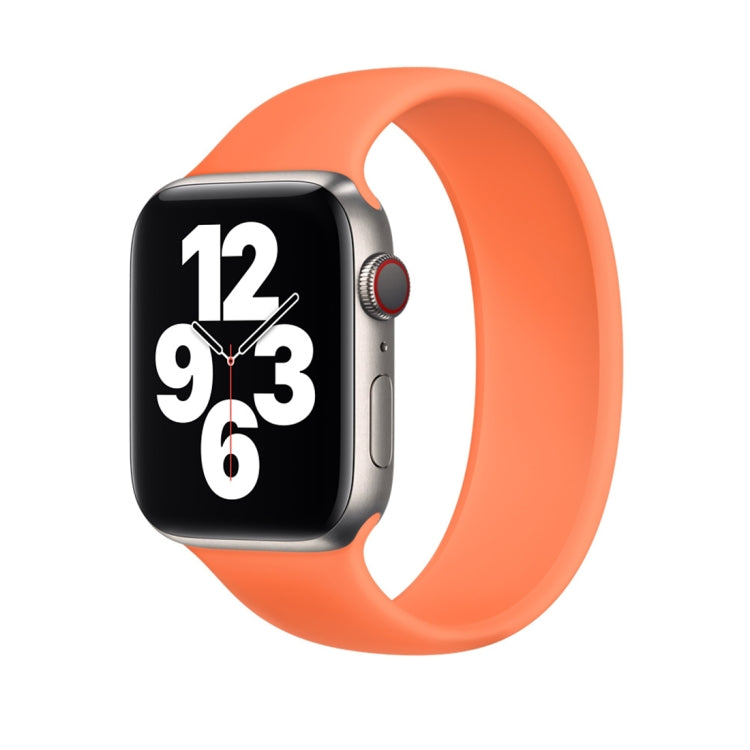 適用於 Apple Watch Series 8&7 41mm / SE 2&6&SE&5&4 40mm / 3&2&1 38mm 純色彈性矽膠錶帶，尺寸：L 156mm，尺寸：L 156mm