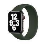 適用於 Apple Watch Series 8&7 41mm / SE 2&6&SE&5&4 40mm / 3&2&1 38mm 純色彈性矽膠錶帶，尺寸：L 156mm，尺寸：L 156mm