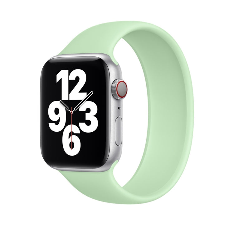 適用於 Apple Watch Series 8&7 41mm / SE 2&6&SE&5&4 40mm / 3&2&1 38mm 純色彈性矽膠錶帶，尺寸：L 156mm，尺寸：L 156mm