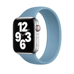 適用於 Apple Watch Series 8&7 41mm / SE 2&6&SE&5&4 40mm / 3&2&1 38mm 純色彈性矽膠錶帶，尺寸：L 156mm，尺寸：L 156mm