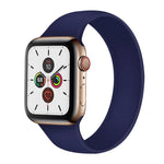 適用於 Apple Watch Series 5 & 4 44mm / 3 & 2 & 1 42mm 純色彈性矽膠替換錶帶，尺寸:S 130mm, S 130mm, 尺寸:M 143mm, M 143mm, 尺寸:L 156mm, L 156mm