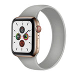 適用於 Apple Watch Series 5 & 4 44mm / 3 & 2 & 1 42mm 純色彈性矽膠替換錶帶，尺寸:S 130mm, S 130mm, 尺寸:M 143mm, M 143mm, 尺寸:L 156mm, L 156mm