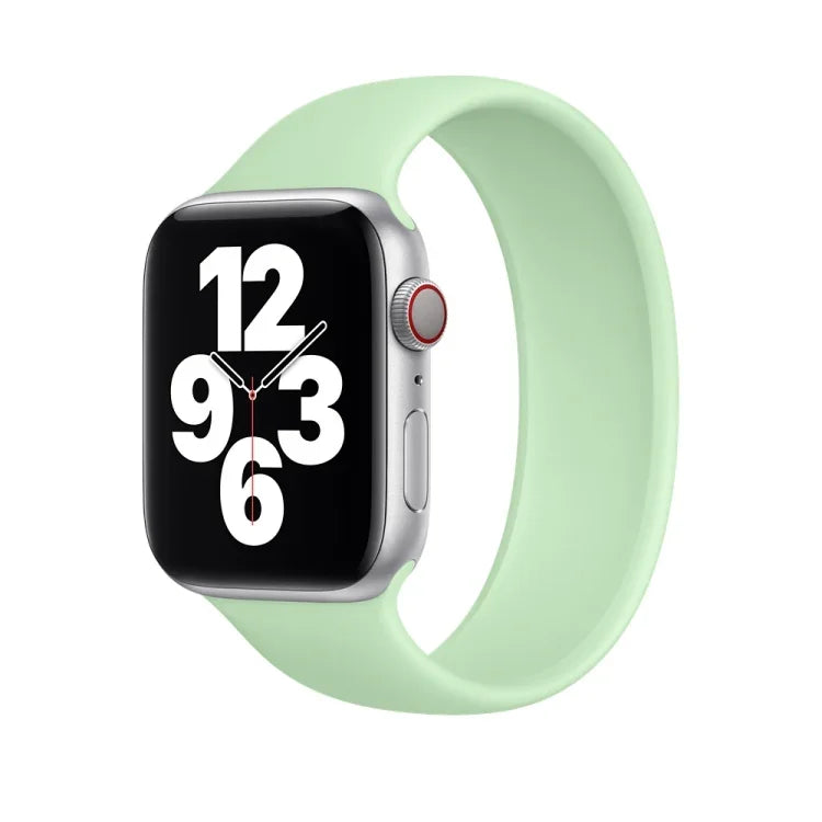 適用於 Apple Watch Series 5 & 4 44mm / 3 & 2 & 1 42mm 純色彈性矽膠替換錶帶，尺寸:S 130mm, S 130mm, 尺寸:M 143mm, M 143mm, 尺寸:L 156mm, L 156mm