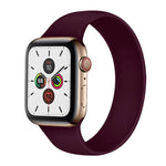 適用於 Apple Watch Series 5 & 4 44mm / 3 & 2 & 1 42mm 純色彈性矽膠替換錶帶，尺寸:S 130mm, S 130mm, 尺寸:M 143mm, M 143mm, 尺寸:L 156mm, L 156mm