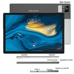 BDF P70 4G LTE 平板電腦 10.1 吋，Android 12 MTK6762 八核心，支援雙 SIM，歐規插頭，8GB+256GB