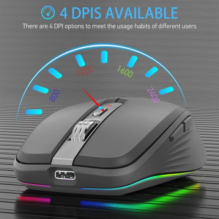 HXSJ M303 2400DPI 雙模 2.4GHz + 藍牙 5.1 無線滑鼠