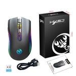 HXSJ T69 4800DPI RGB 2.4GHz 無線滑鼠，T69