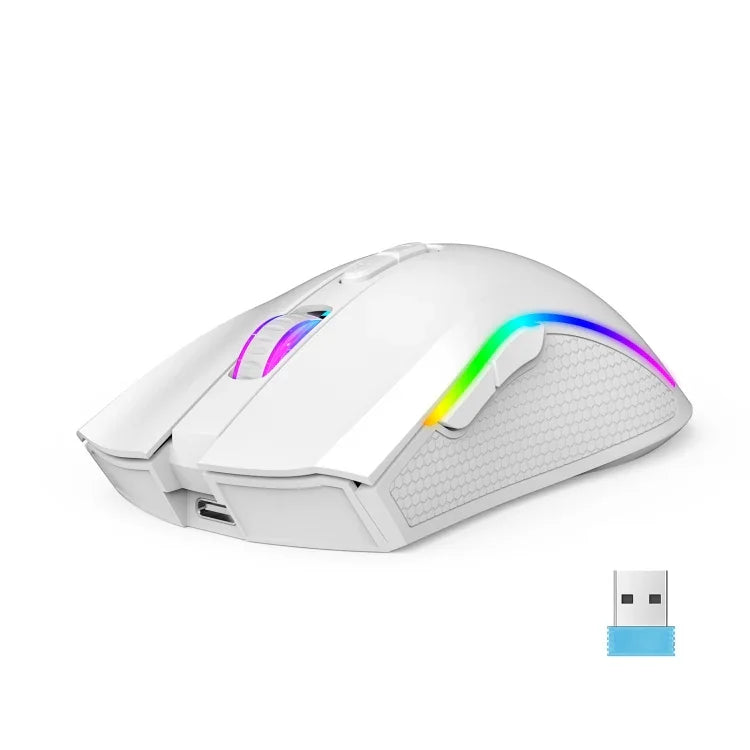 HXSJ T69 4800DPI RGB 2.4GHz 無線滑鼠，T69