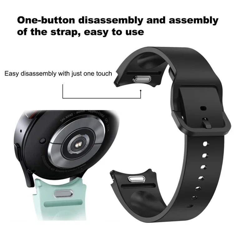 Solid Color Quick Release Silicone Watch Band, For Samsung Galaxy Watch 6
