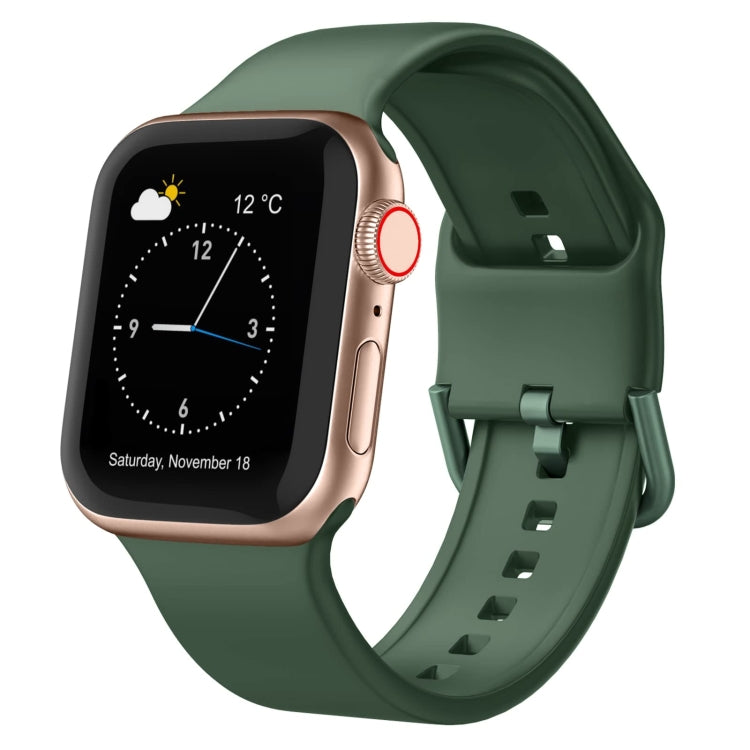 Pin Buckle Silicone Watch Band, For Apple Watch SE 2022 44mm