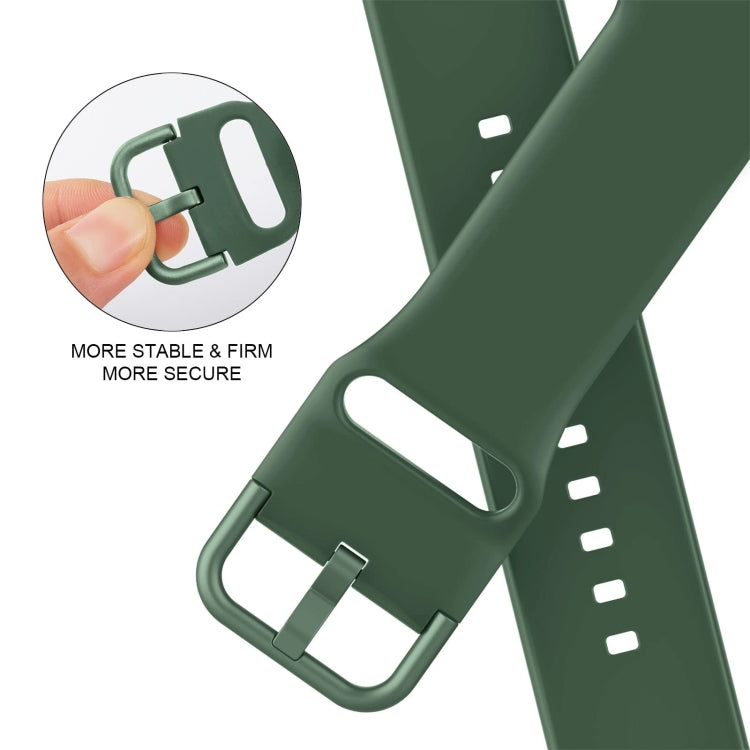 Pin Buckle Silicone Watch Band, For Apple Watch Series 7 45mm