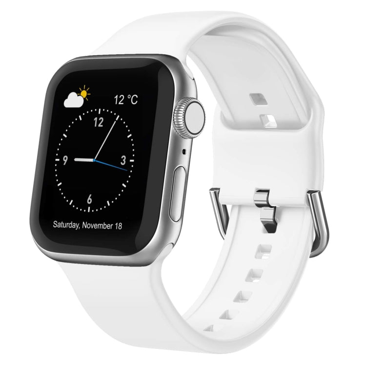 Pin Buckle Silicone Watch Band, For Apple Watch Series 7 45mm