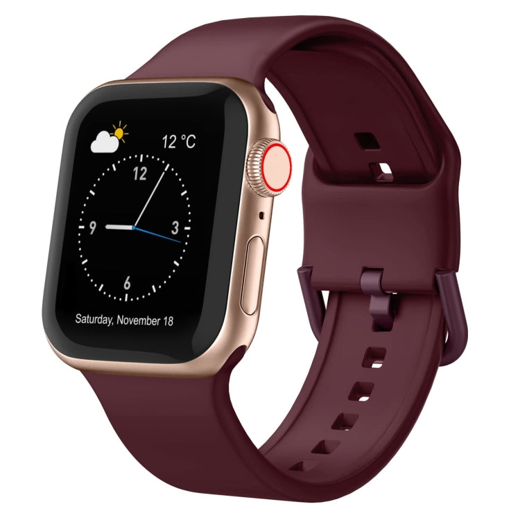 Pin Buckle Silicone Watch Band, For Apple Watch Series 7 45mm